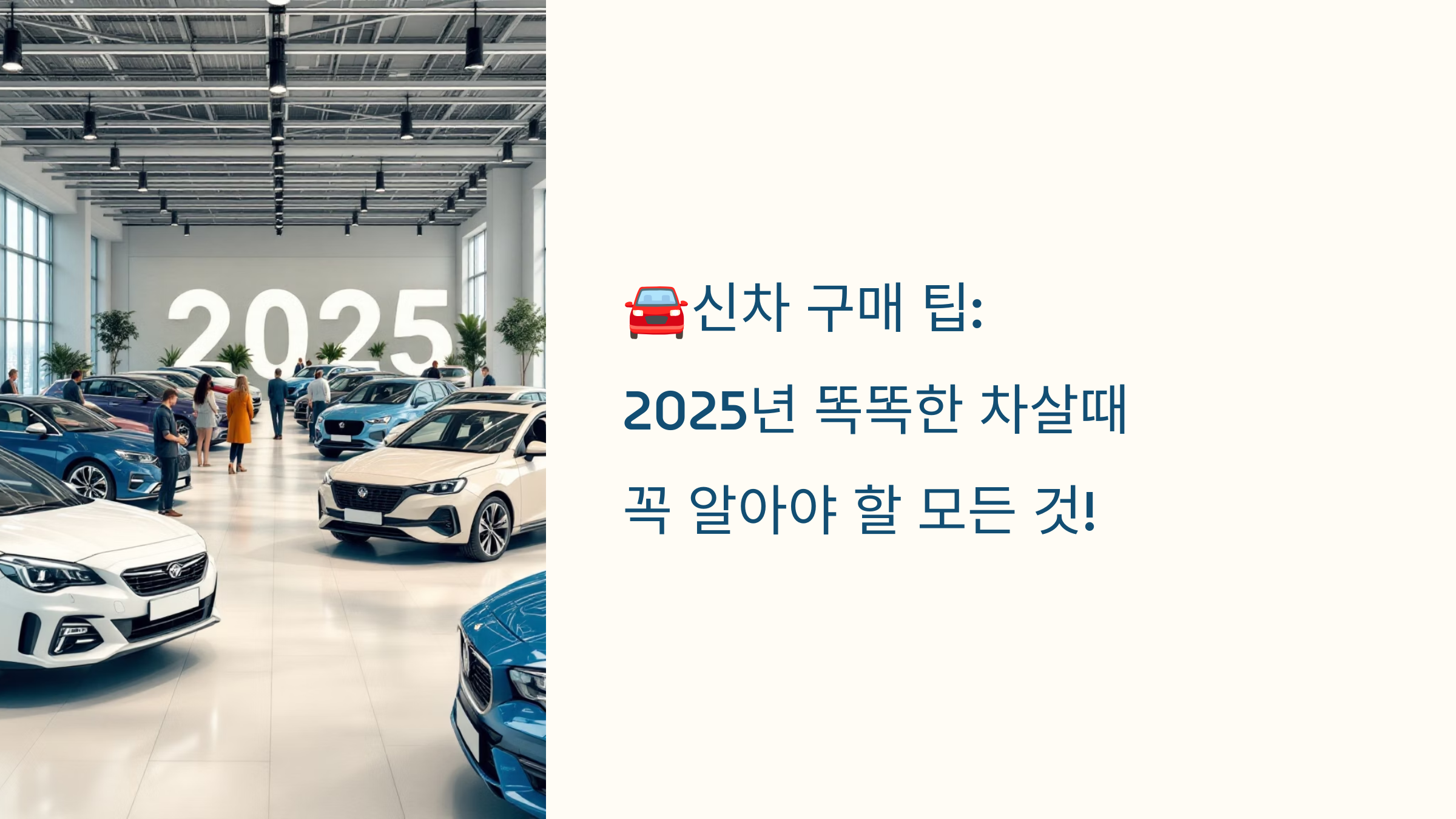 🚘 신차 구매 팁: 2025년 똑똑한 차살때 꼭 알아야 할 모든 것!