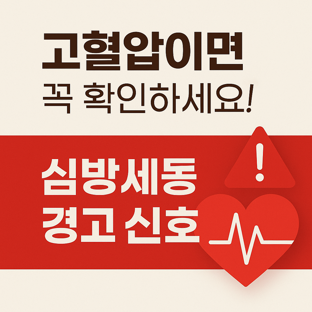 고혈압이면 꼭 확인하세요! 심방세동 경고 신호