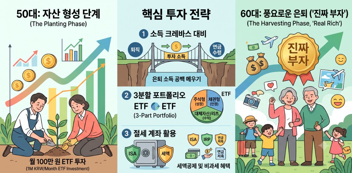 50대 월 100만원 ETF 투자하면, 60대에 "진짜 부자"