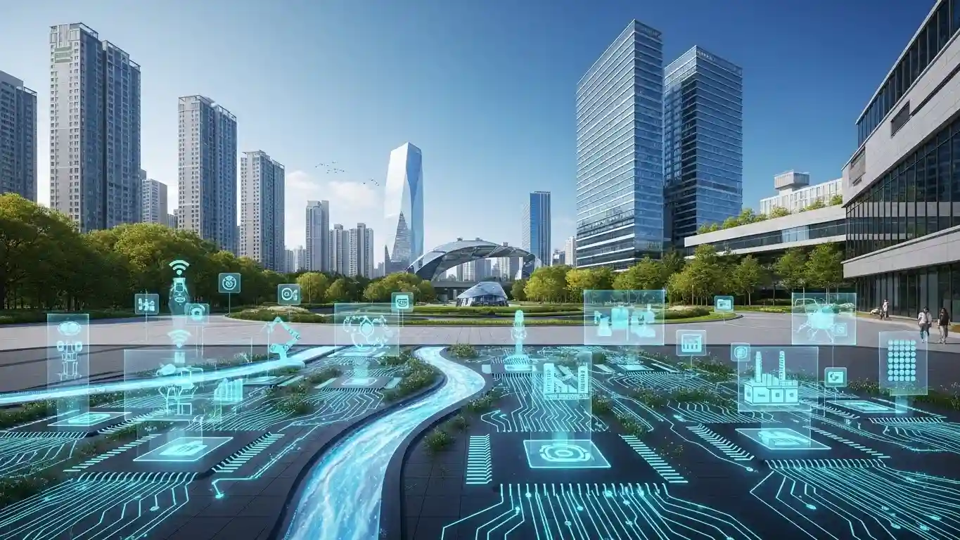 <img src="ai_iot_cloud_creating_industrial_ecosystem_like_nature_cycle.webp" alt="인공지능과 사물인터넷이 연결되어 새로운 산업 생태계를 형성하는 과정을 자연의 순환처럼 표현한 이미지 입니다">