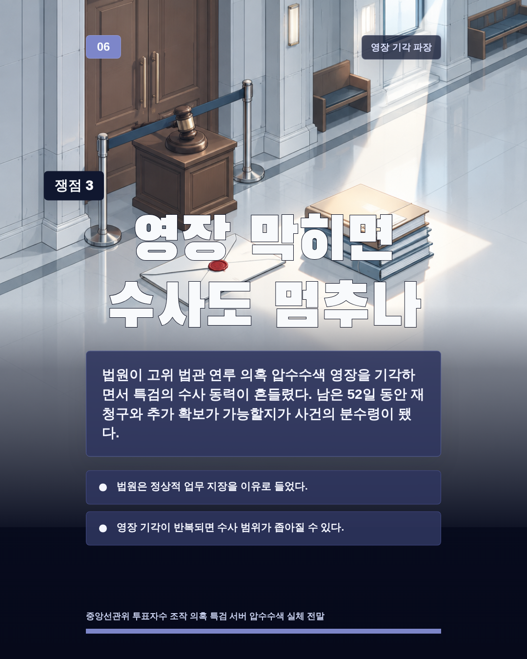 영장 막히면 수사도 멈추나