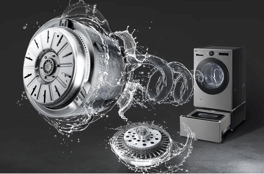 드럼과 통돌이 모두 DD모터가 들어간 LG 트윈워시