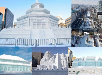 다양한 모양의 눈 모형들