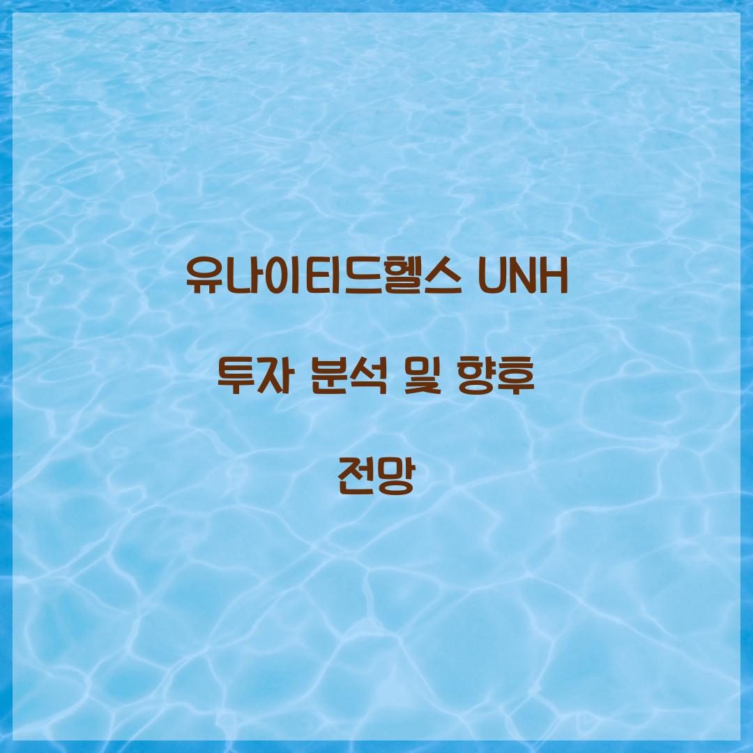 유나이티드헬스 UNH 투자 분석 