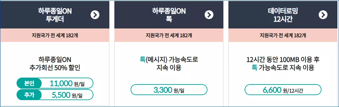 하루종일 ON 서비스 요금제