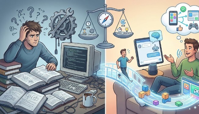 전통 프로그래밍 학습과 자연어 기반 바이브코딩 툴의 선택 기준