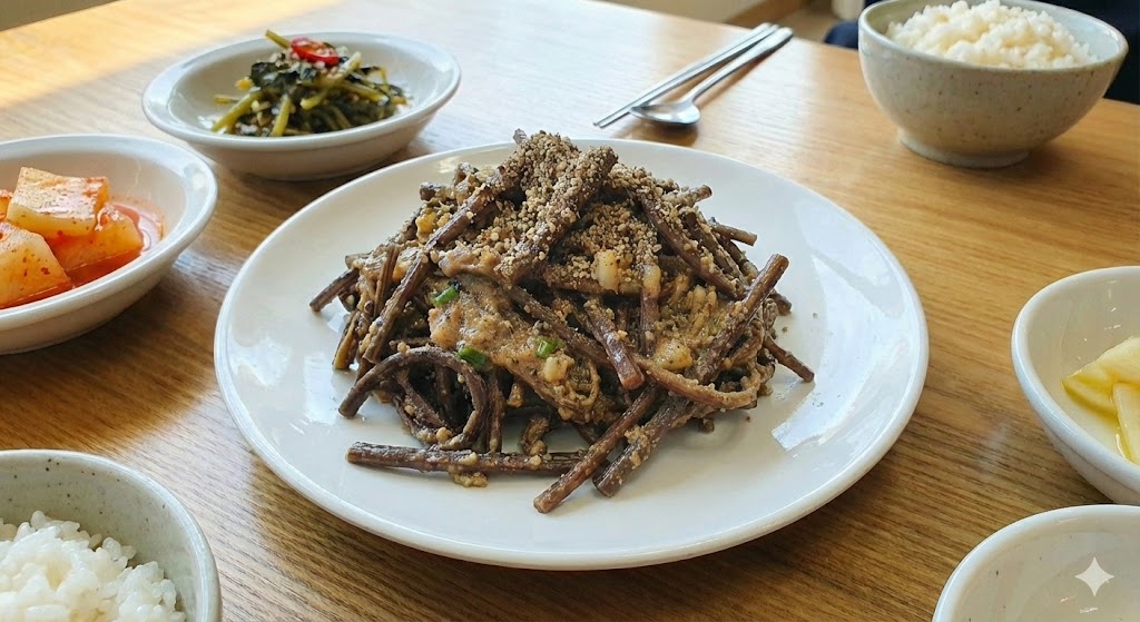 들깨의 불포화지방산이 고사리의 칼슘 성분 흡수를 도와 골다공증을 예방하고 혈관을 청소하는 고영양 고사리 들깨 요리