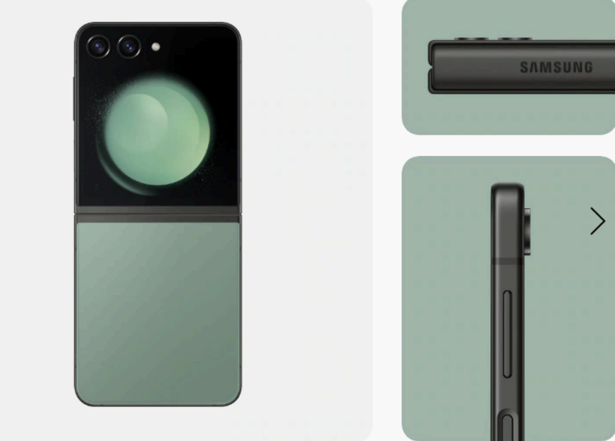 z플립 5 삼성닷컴 전용 색상 블루 색상 사진