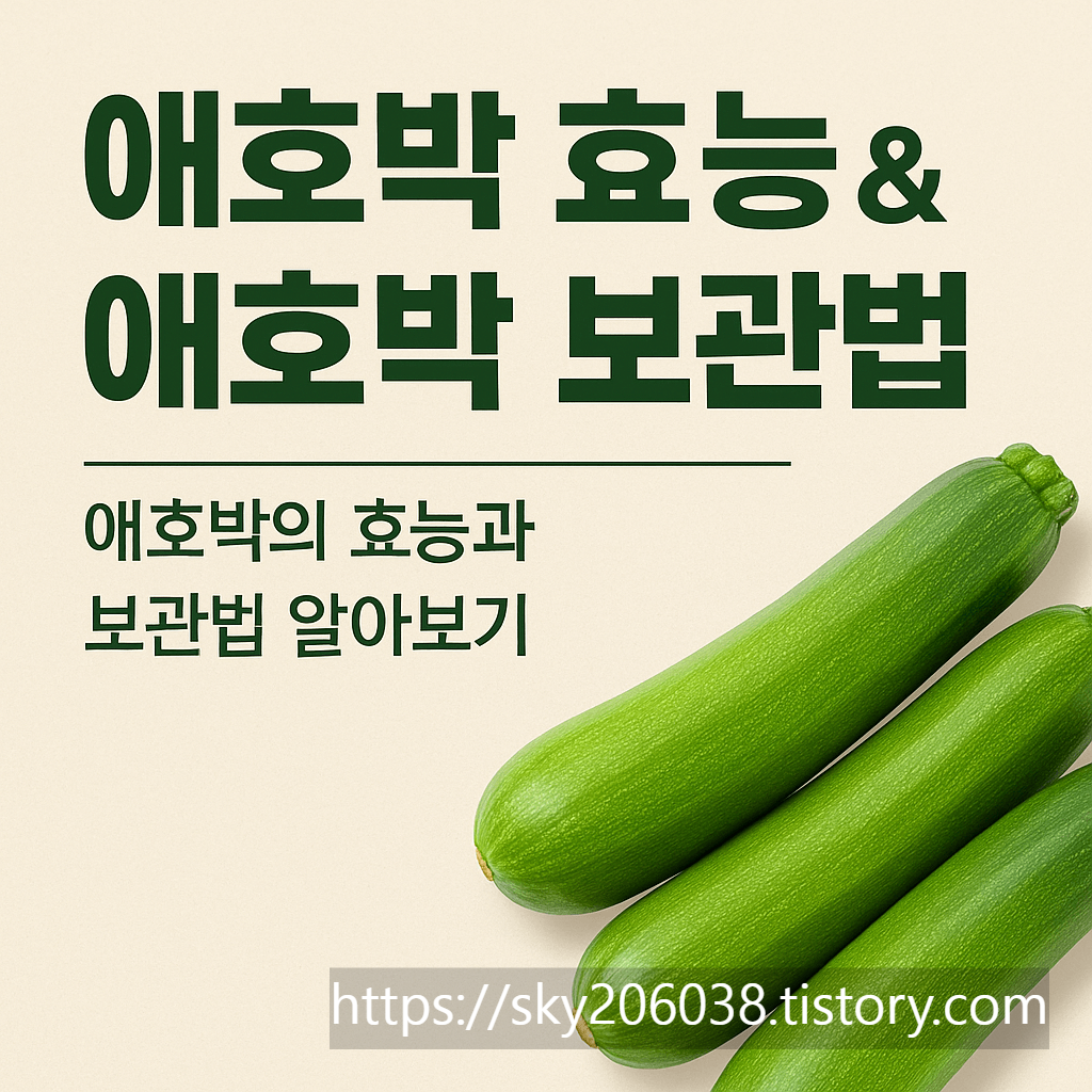 애호박 효능 &amp; 애호박 보관법