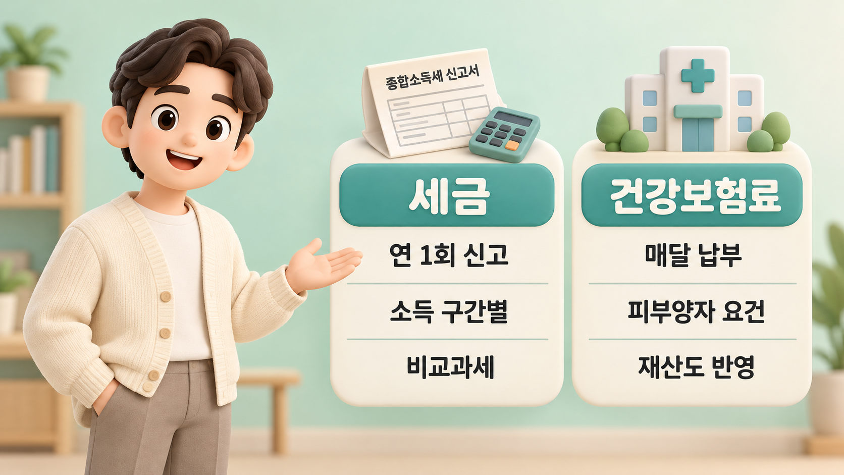 세금과 건보료 비교 카드