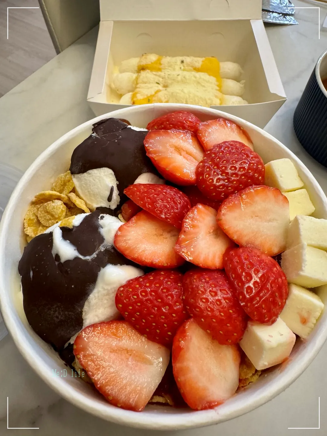 설빙-동삭점-배달-빙수-생딸기요거초코설빙-딸기빙수-스마일