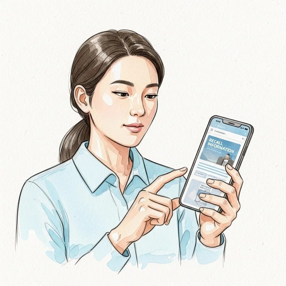 스마트폰으로 정보를 검색하는 모습