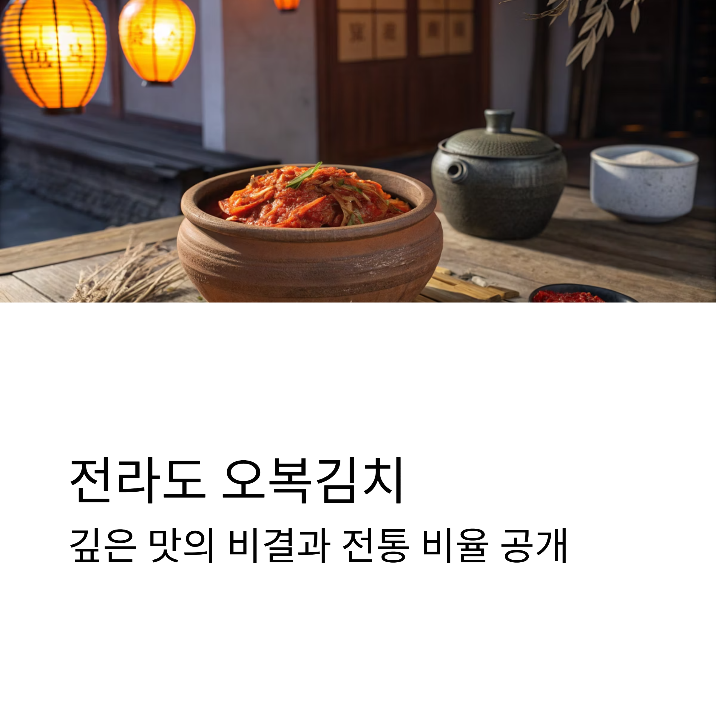 전라도 오복김치 레시피 ❘ 깊은 맛의 비결과 전통 비율 공개