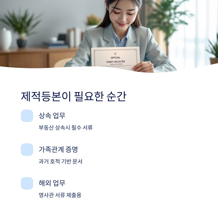제적등본 인터넷 발급 및 호주 성명 확인 방법 요약 이미지