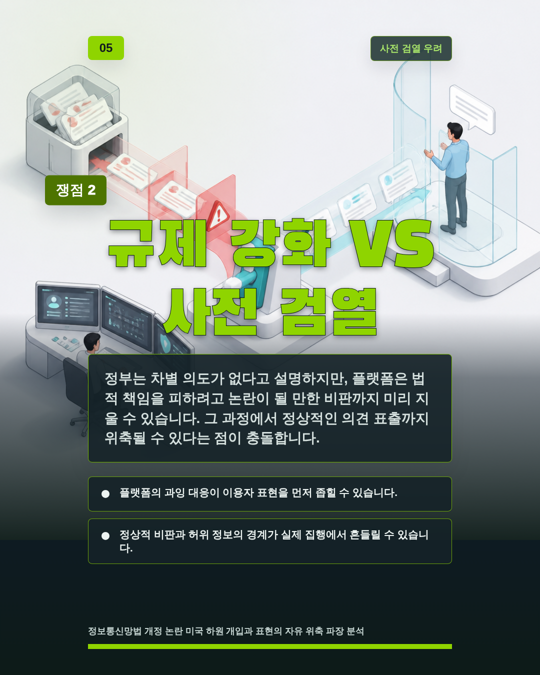 규제 강화 VS 사전 검열