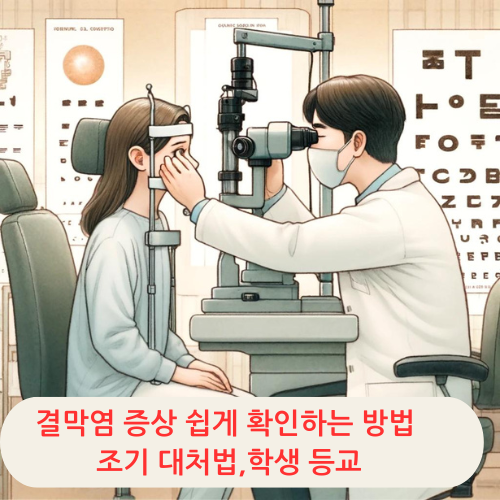 결막염 증상과 등교 여부 판단