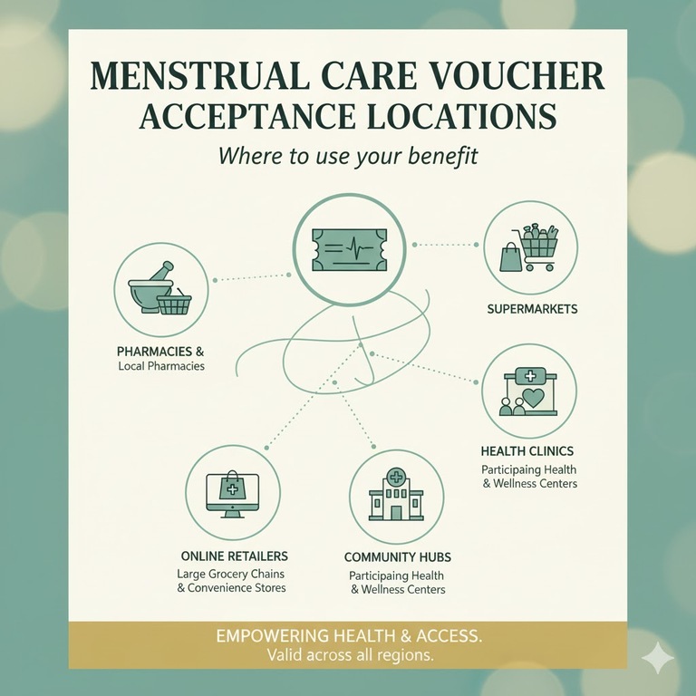 생리용품 바우처 사용처 예시 이미지