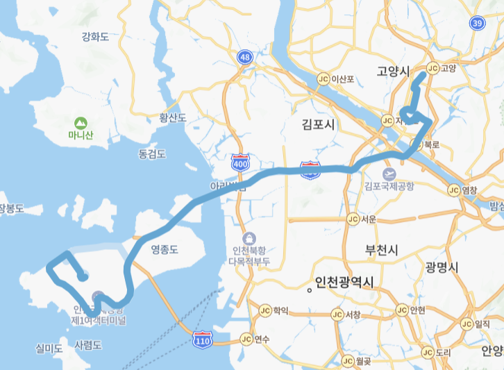 고양-인천-3200번-버스-노선-지도