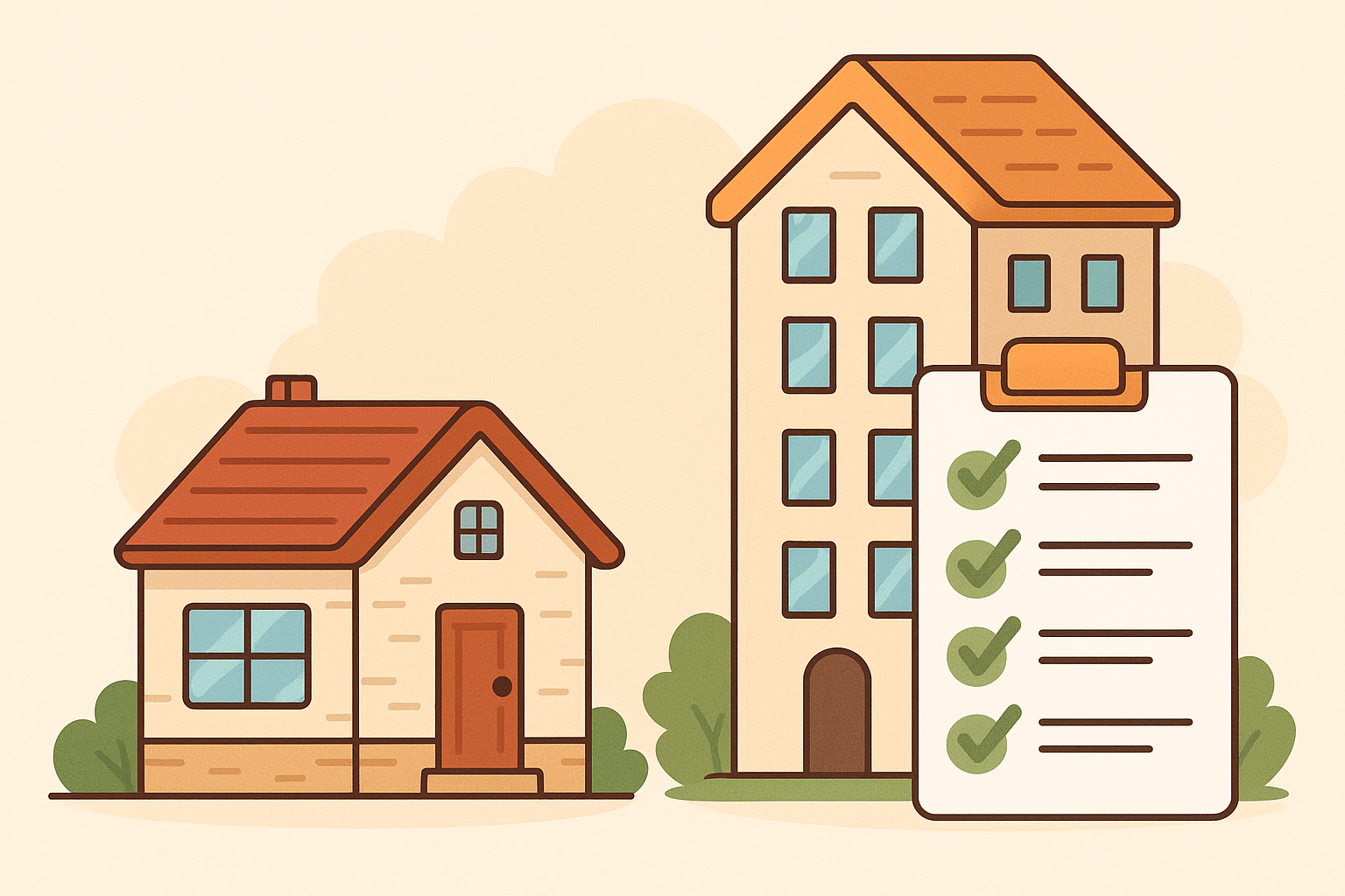 2채의 집, 체크리스트