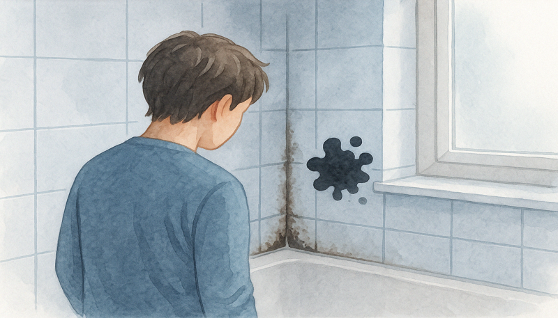 욕실 곰팡이, 이제 문지르지 말고 발라두세요