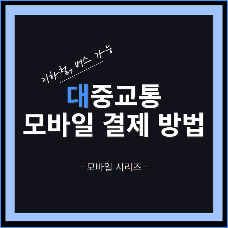 대중교통 모바일 결제 썸네일