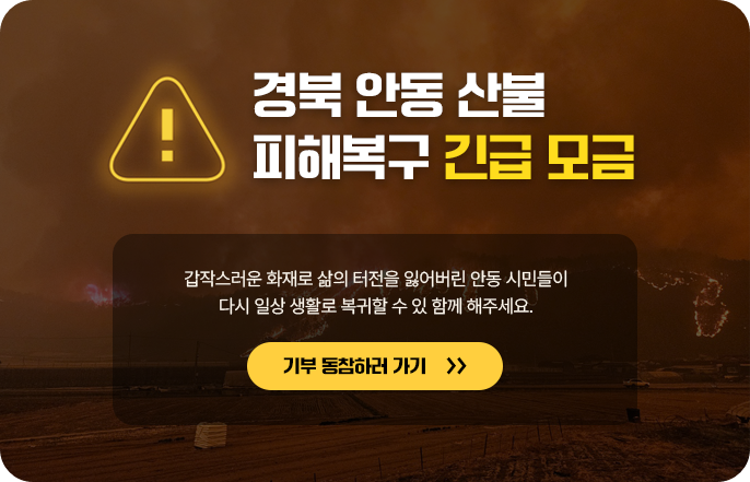 &lt;경북 안동 산불 피해복구 긴급 모금&gt;