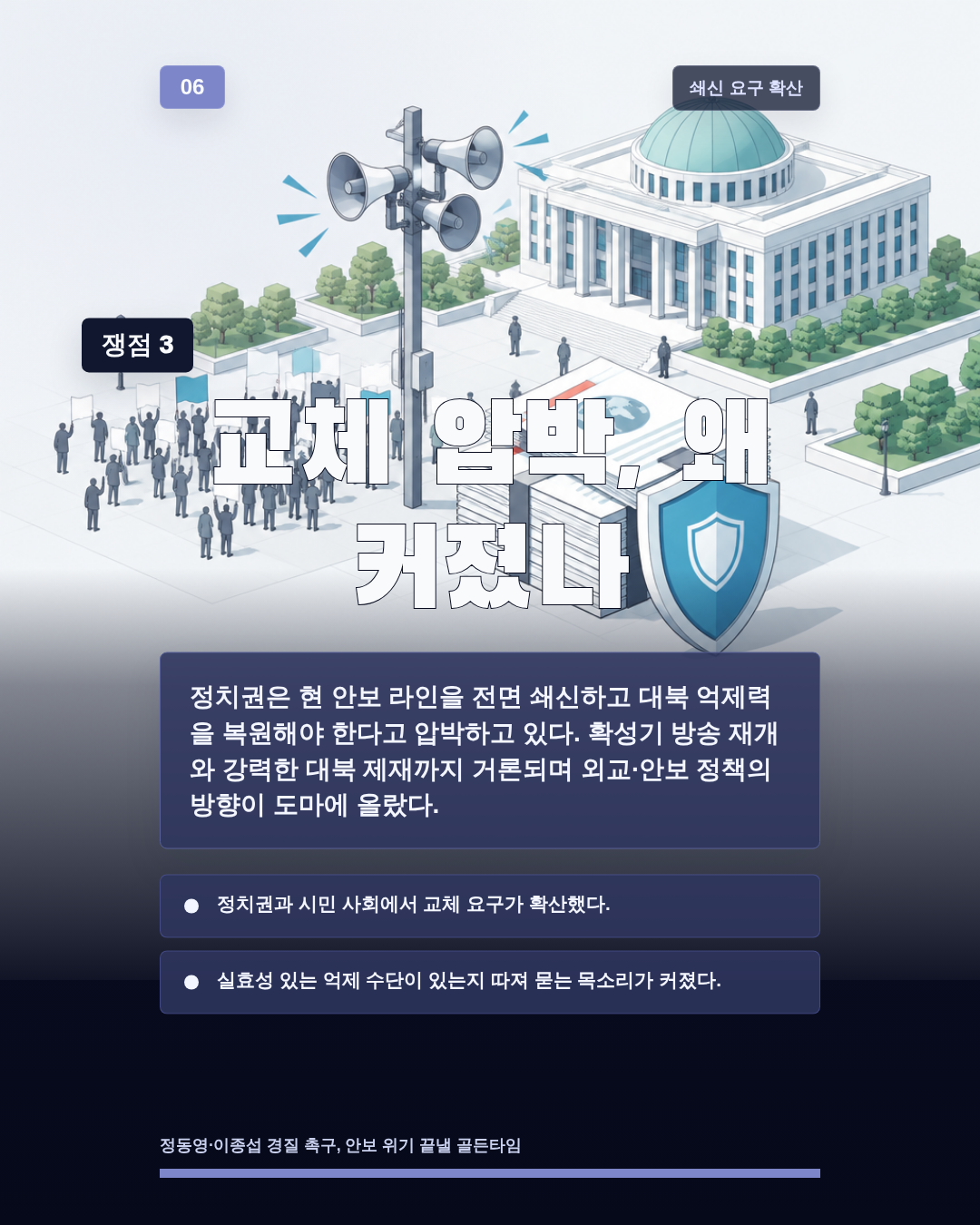 교체 압박, 왜 커졌나