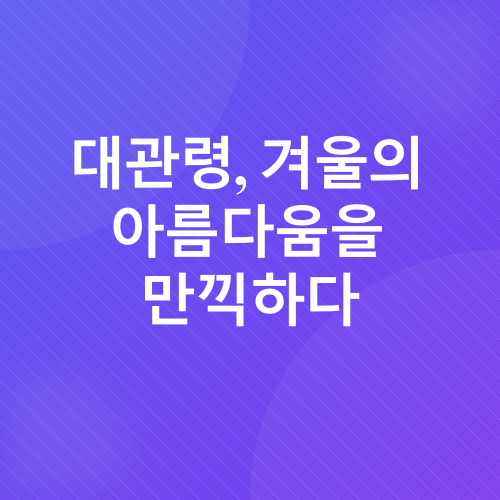 강릉 대관령 당일치기 여행_3