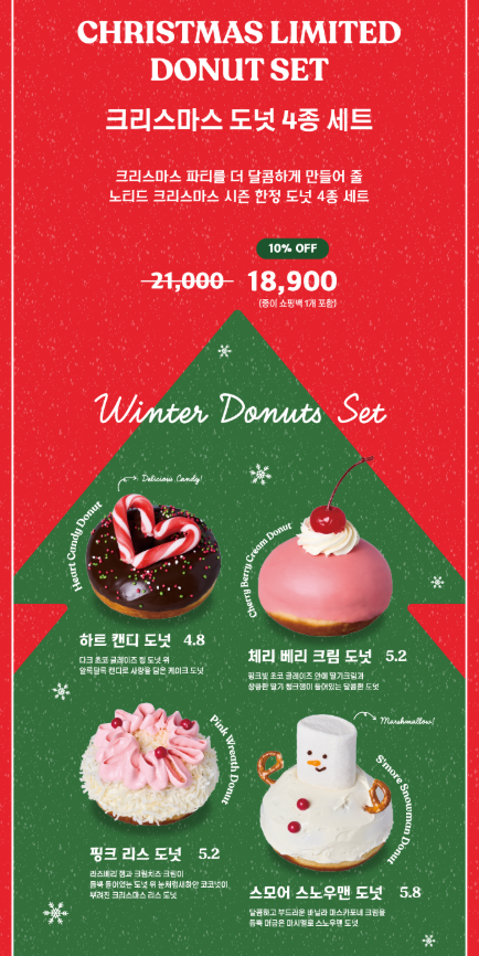 노티드 크리스마스 케이크