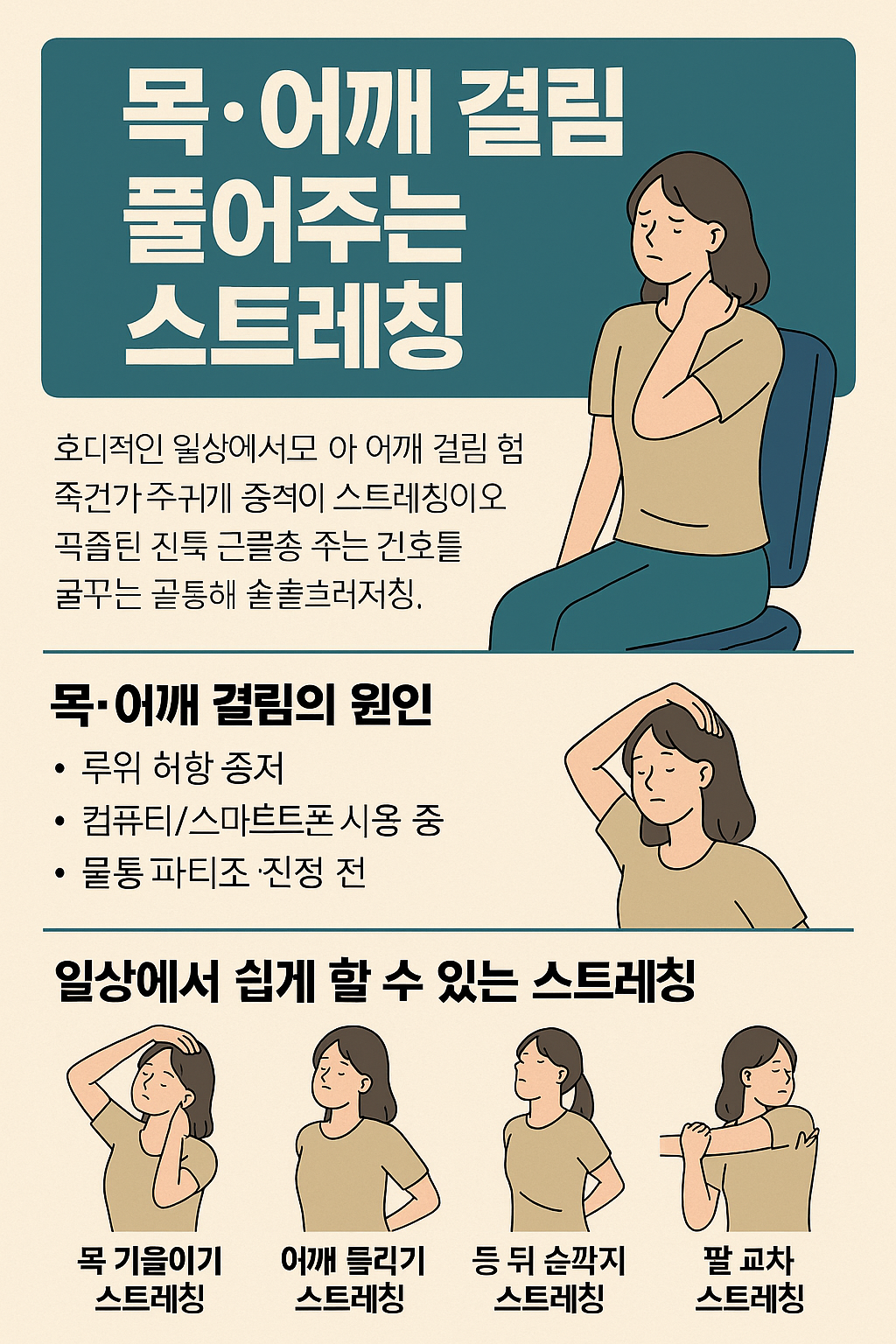 목&middot;어깨 결림 풀어주는 스트레칭