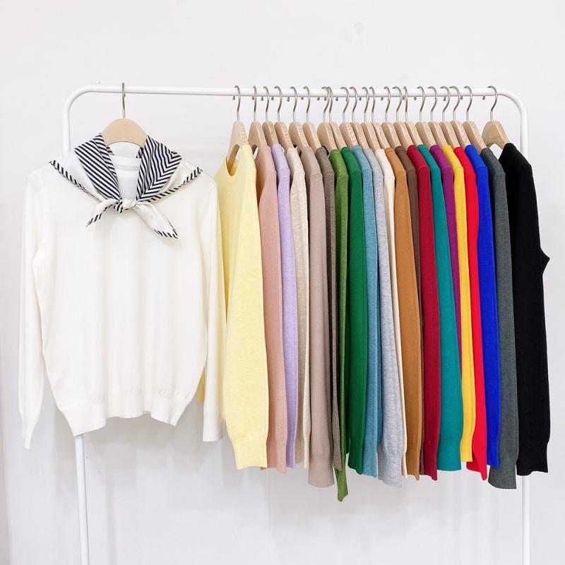 여성 봄 연보라 연노랑 연핑크 코발트블루 초록색 흰 브이넥 라운드 얇은 니트 티 홈쇼핑