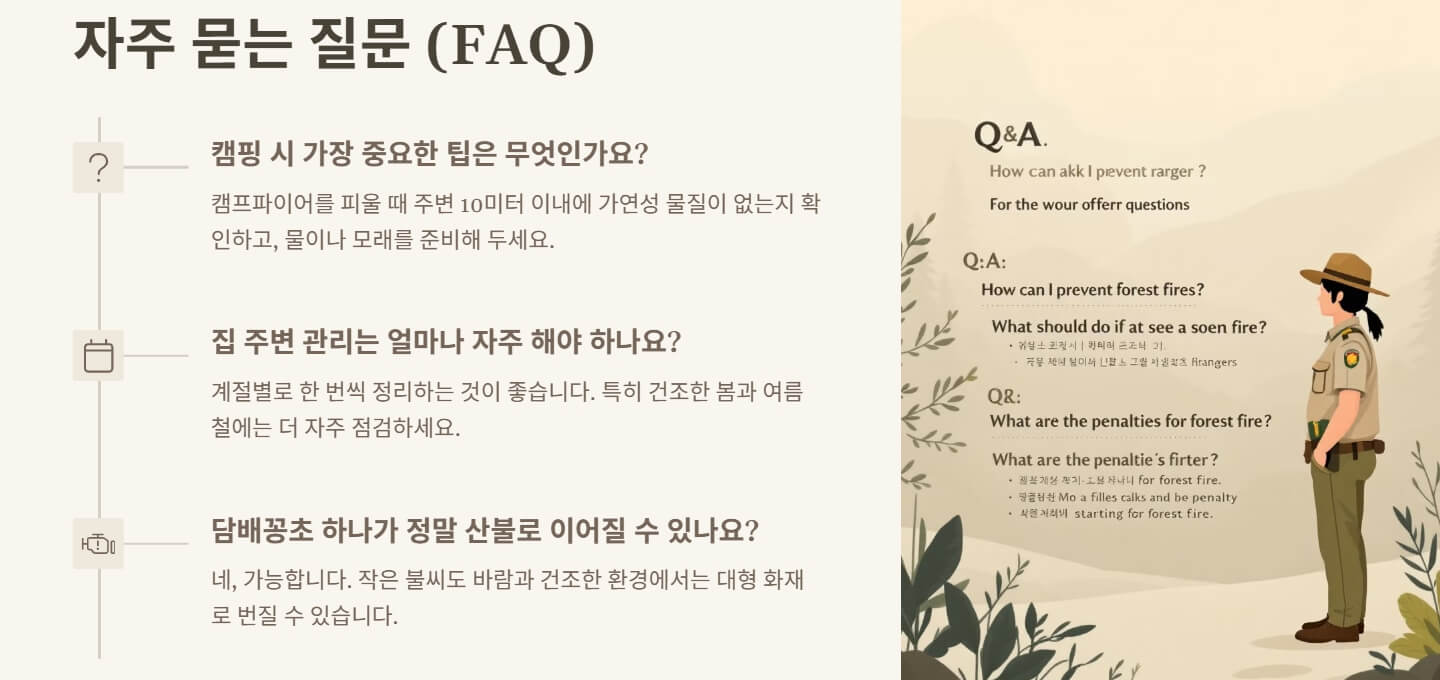 산불 예방 수칙