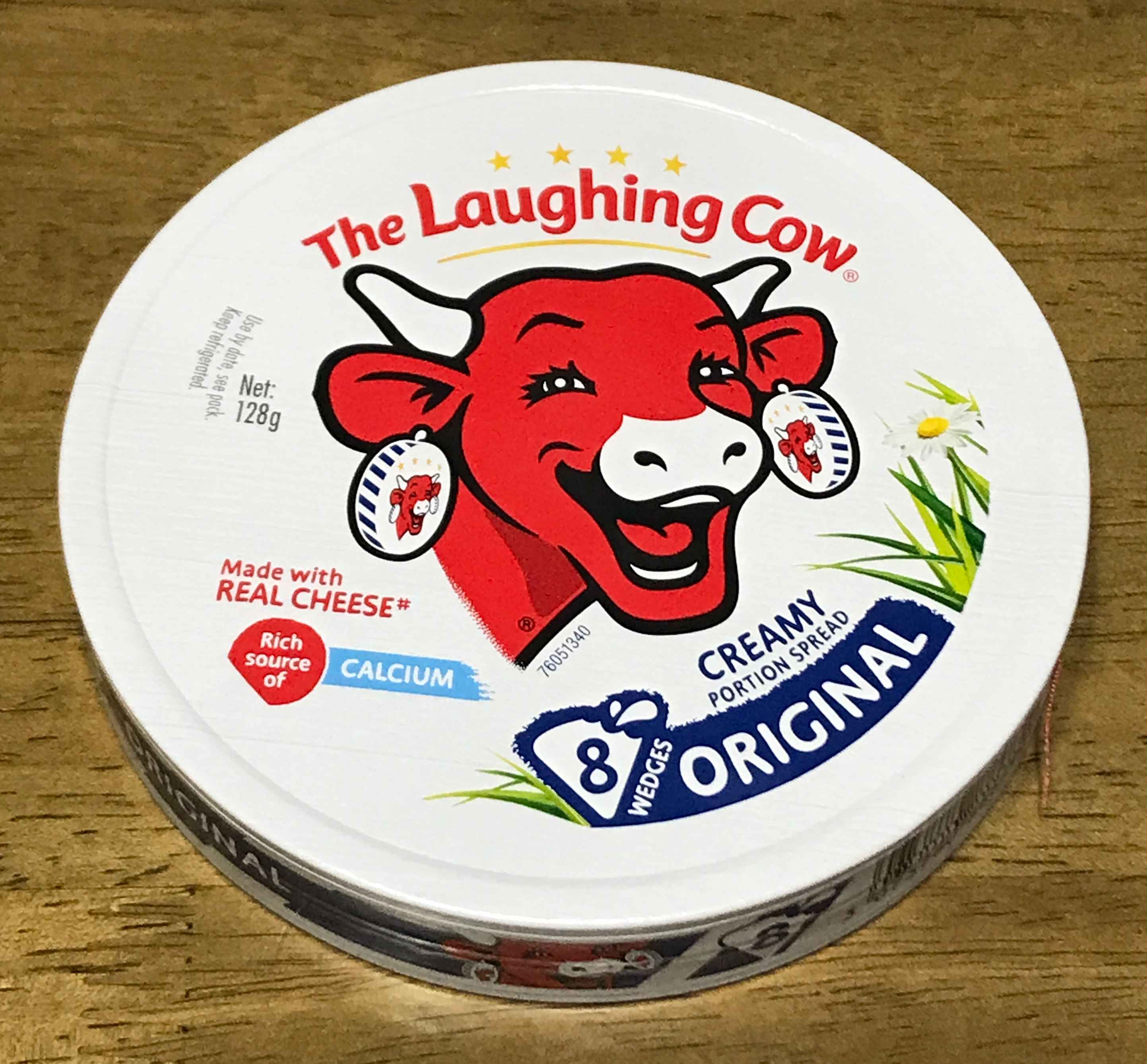 래핑카우 포션치즈 통 앞면