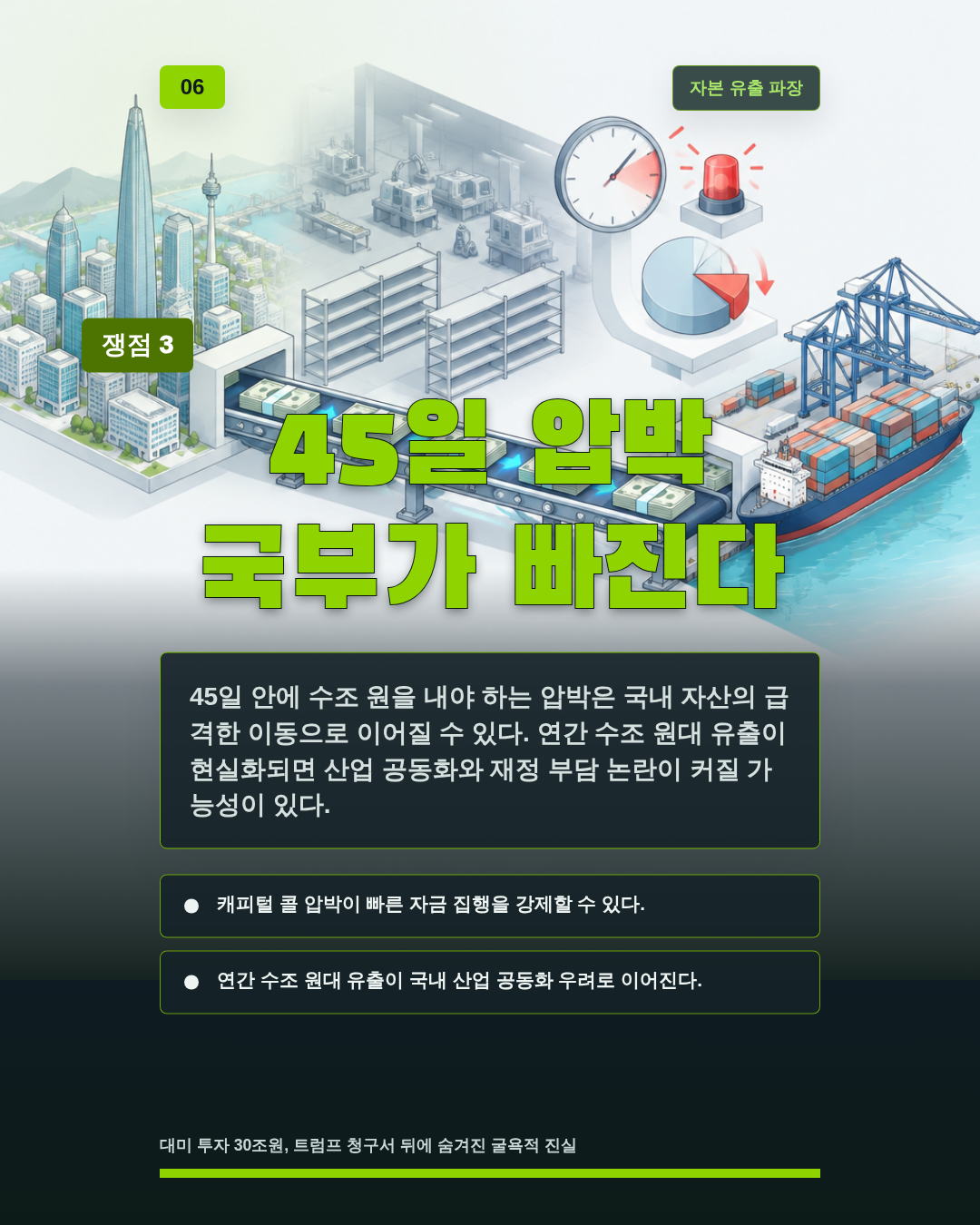 45일 압박 국부가 빠진다