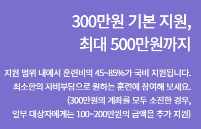 참여자 유형별 훈련비 지원율 상세 비교