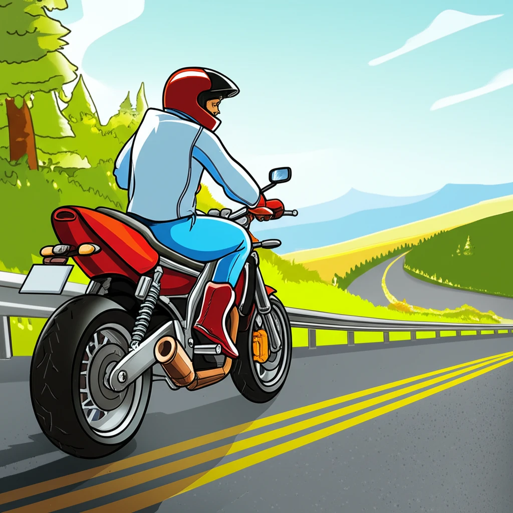 오토바이 안전 정차 핵심 자세: 발 ..