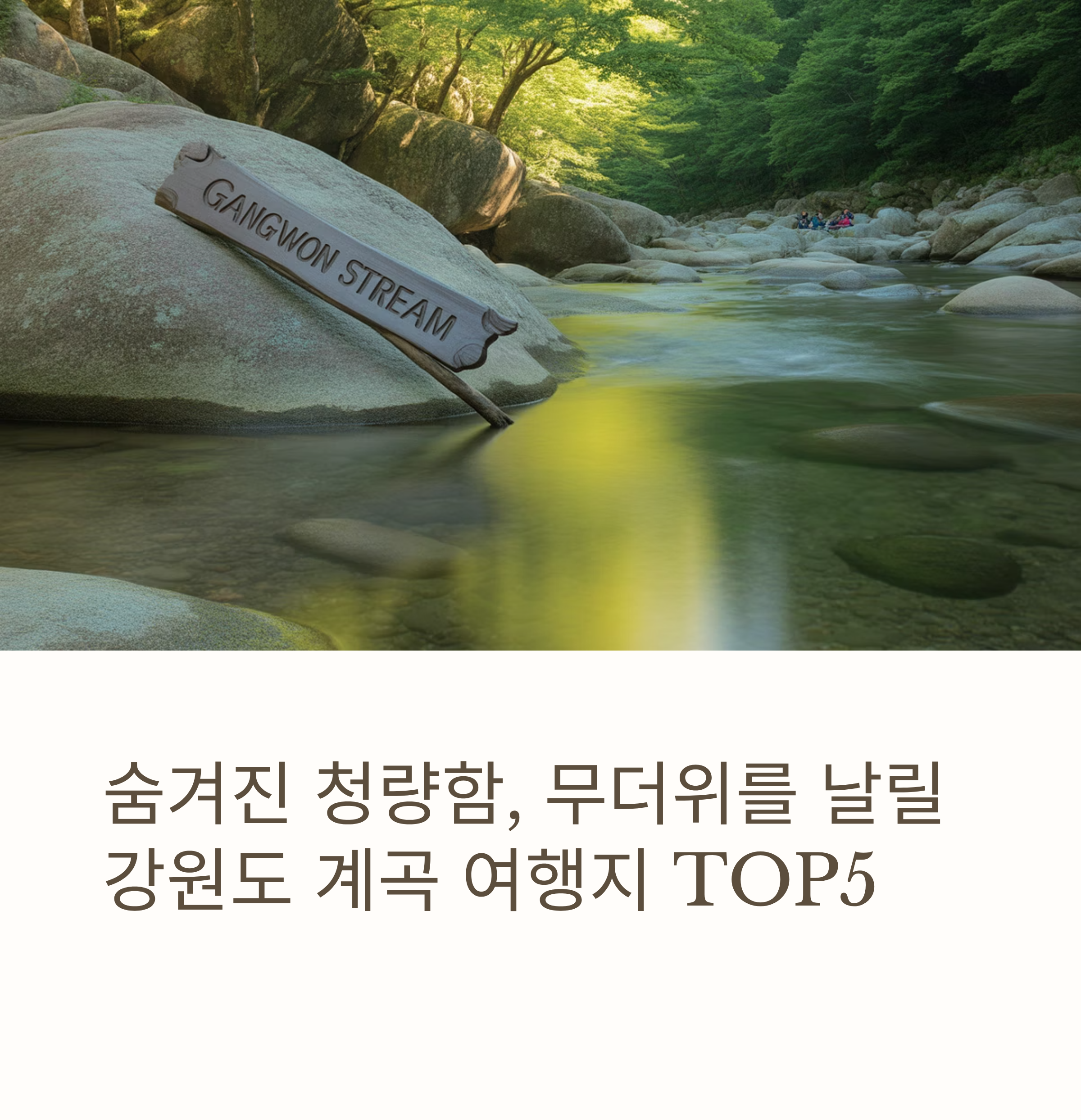 무더위를 날릴 강원도 계곡