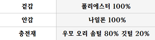 경량패딩