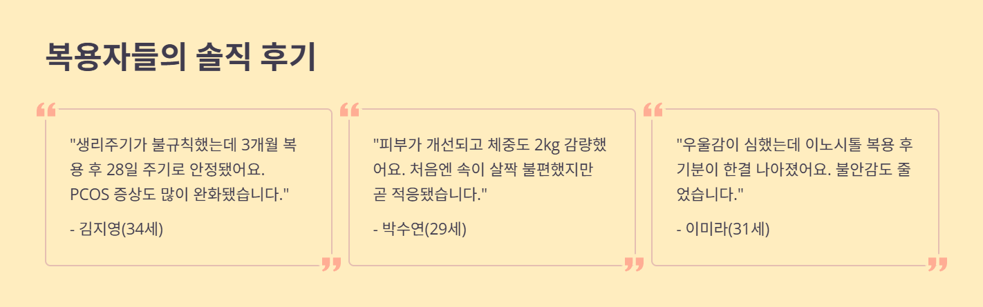 실제 복용자들의 솔직 후기