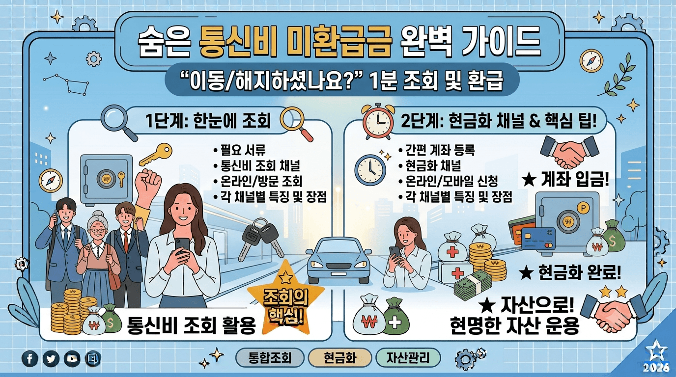 "통신사 이동/해지하셨나요?" 숨은 휴대폰 통신비 미환급금 1분 조회 및 환급
