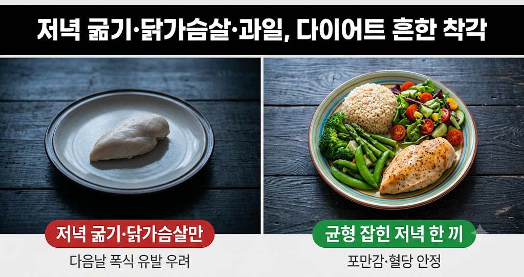 저녁 굶기·닭가슴살·과일, 다이어트 흔한 착각