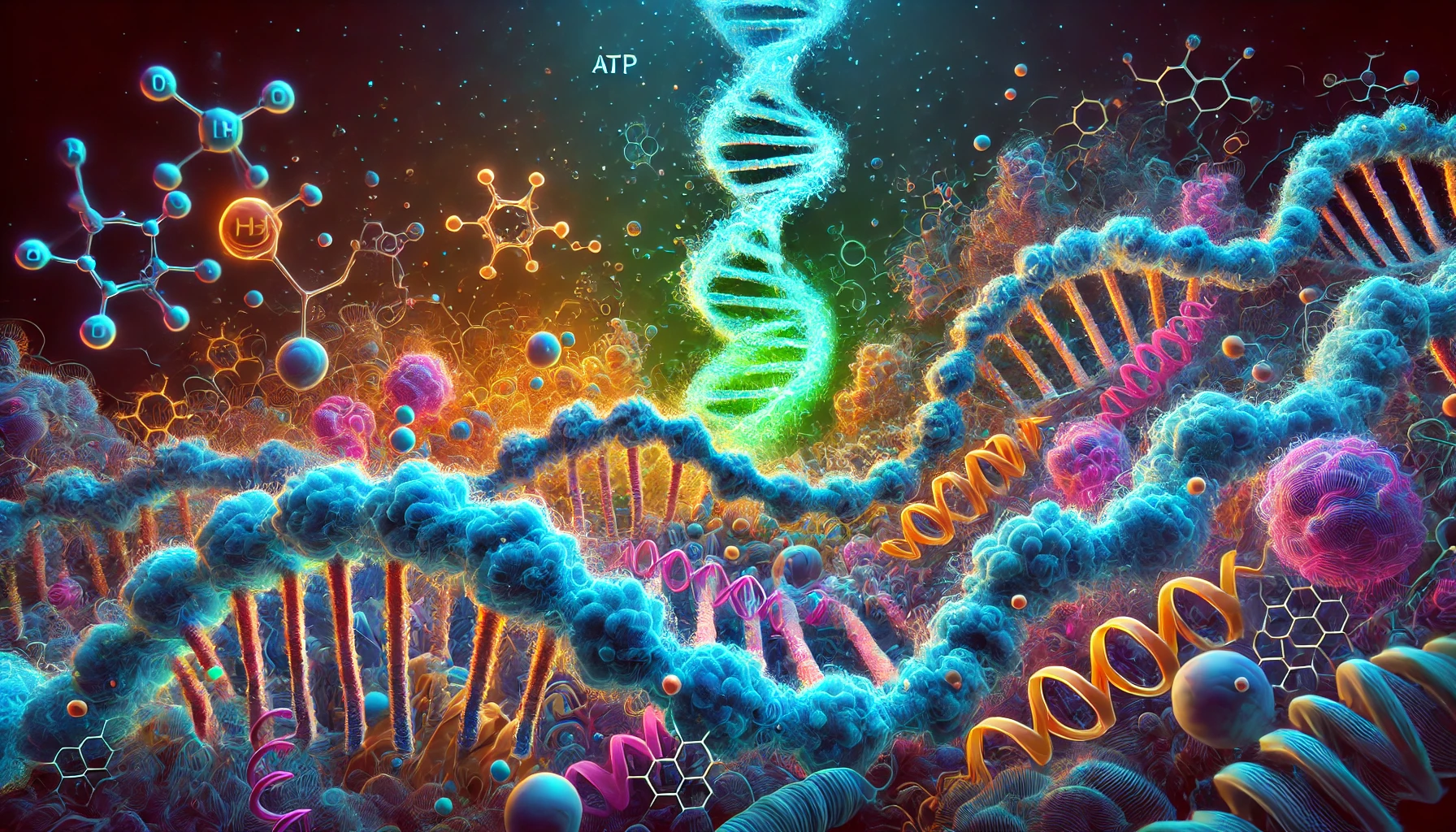 ATP, DNA, 단백질 등 생체 분자
