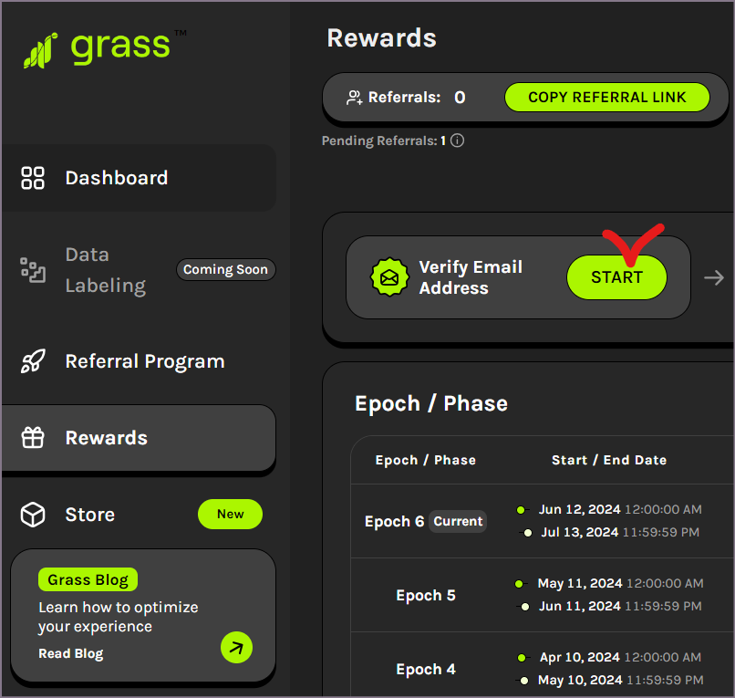 잔디코인 메인 화면