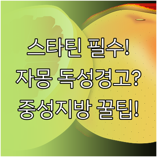 스타틴 복용 시 필수 확인사항 자몽 ..