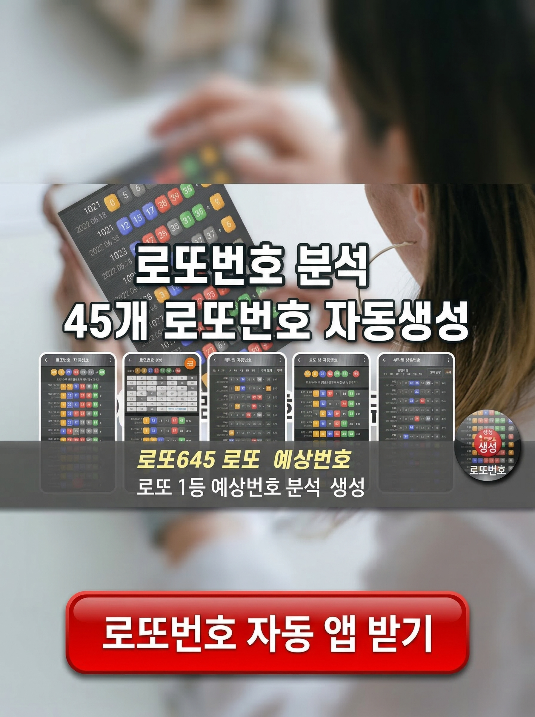 로또번호 자동생성 - 무료 행운번호 자동 반자동 로또 생성기