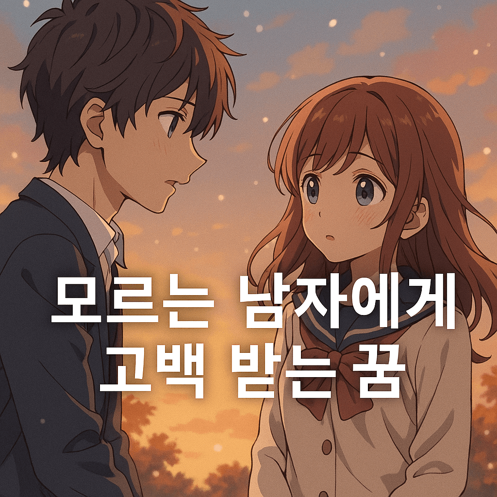 모르는 남자에게 고백 받는 꿈