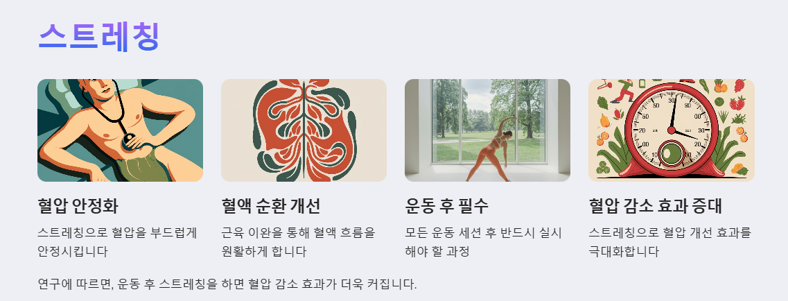 혈압을 낮추는 스트레칭