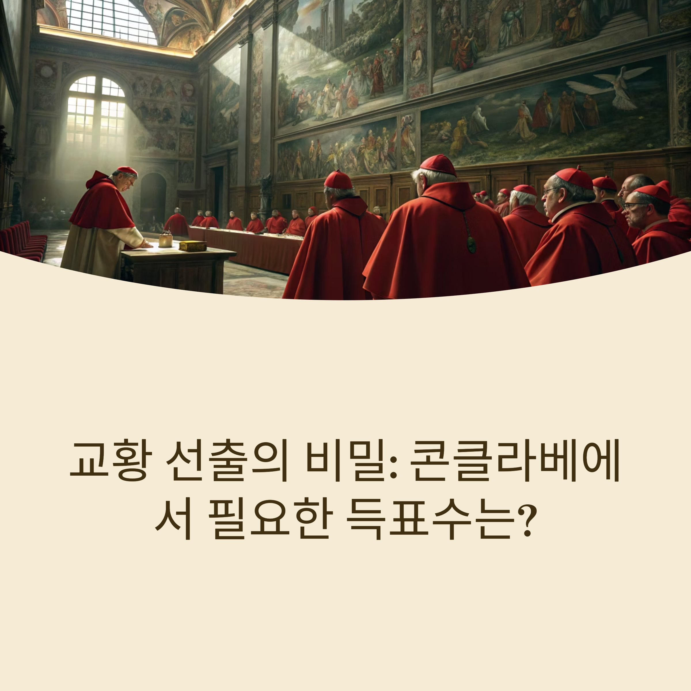 새로운 교황을 선출할 때 필요한 최소한의 투표율