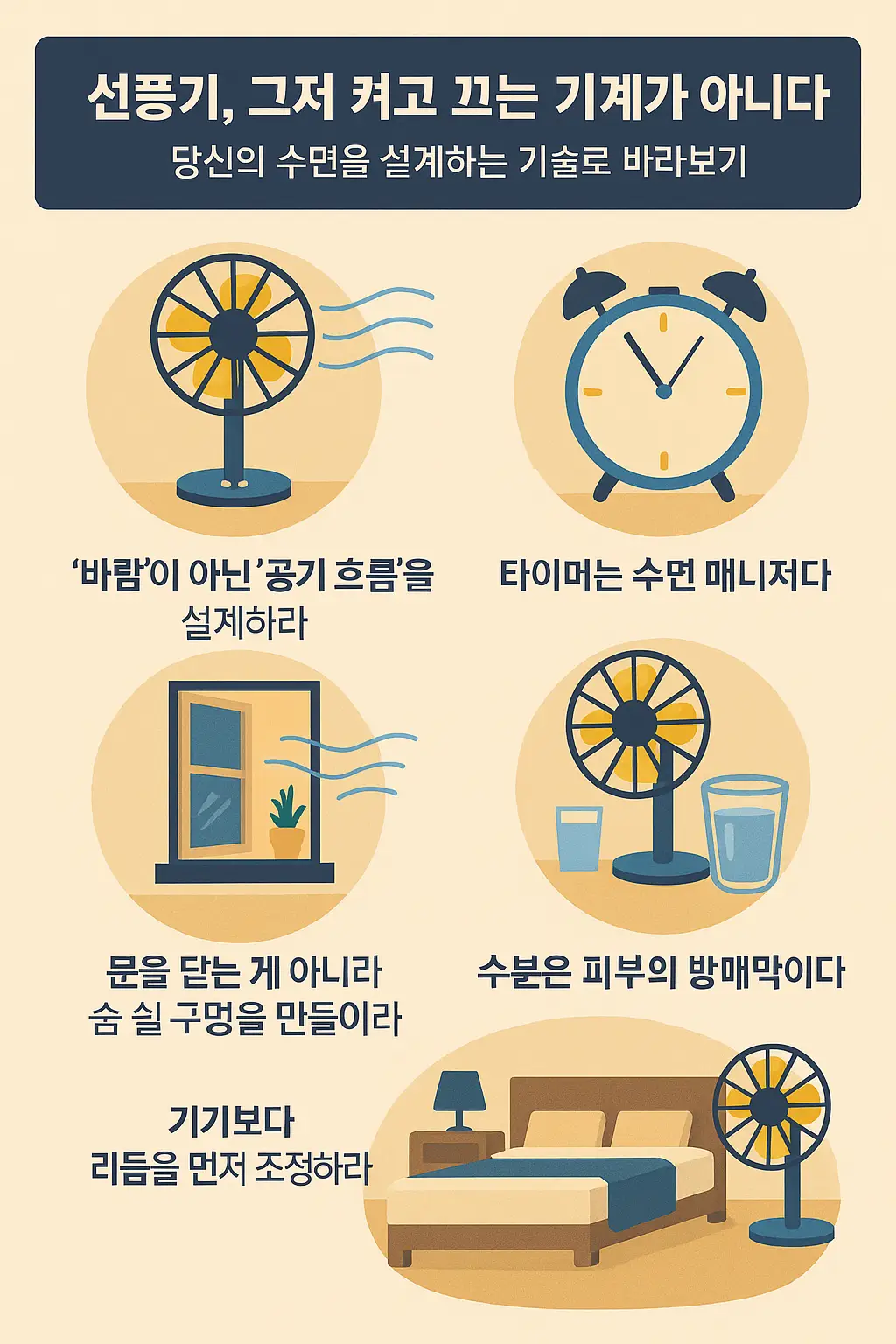 선풍기, 그저 켜고 끄는 기계가 아니다 - 당신의 수면을 설계하는 기술로 바라보기