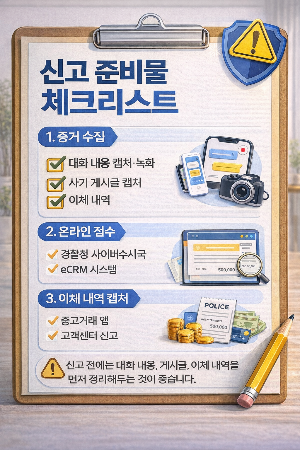 신고 준비물 체크리스트